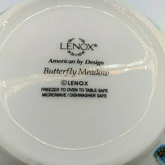🦋2x HP! COPY- 2 Lenox Butterfly Meadows Deep Bowls. Beautiful Nature Pattern. - Picture 4 of 10